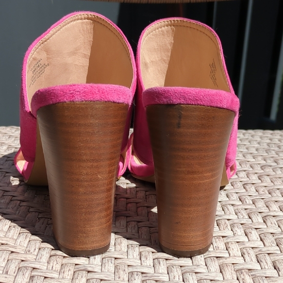 Pink Suede Women's Mules - Picture 5 of 7